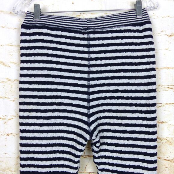 Sundry Jogger Sweatpants Women 2 26x28 White Blue Stripe Seersucker Knit Lounge - Picture 7 of 9